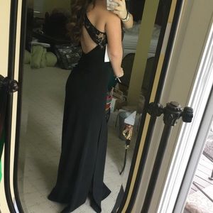 Long black prom dress